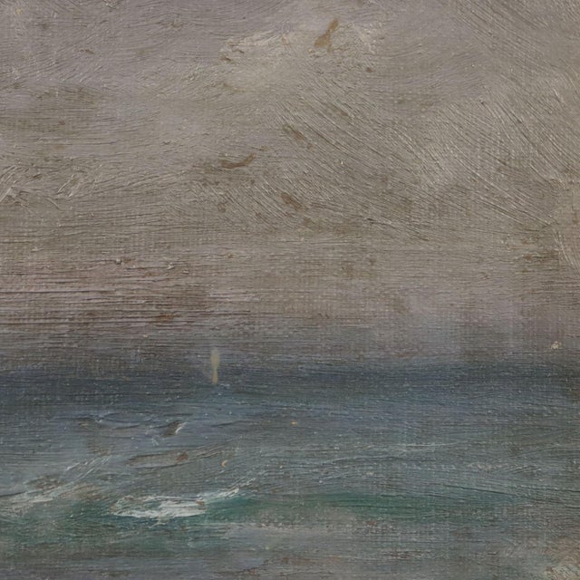 Ercole Garavaglia, Riviera di Ponente, Varigotti, 1900s, Oil Painting on Cardboard, Framed For Sale - Image 5 of 12