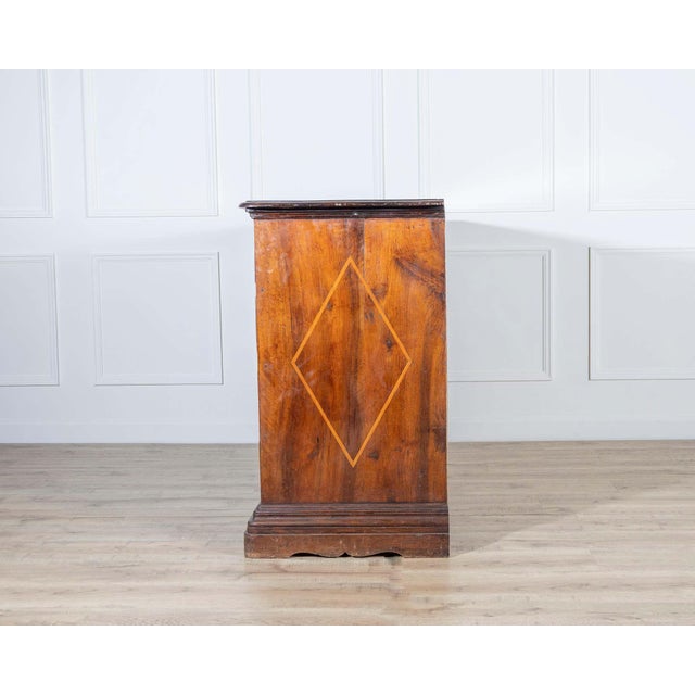 Brown Early 18th-Century Emilian Walnut Chest of Drawers with Fruitwood Inlay For Sale - Image 8 of 8