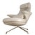 Postmodern B&b Italia Radar Lounge Chair by James Irvine White Leather Swivel Lounger Italy For Sale - Image 3 of 17