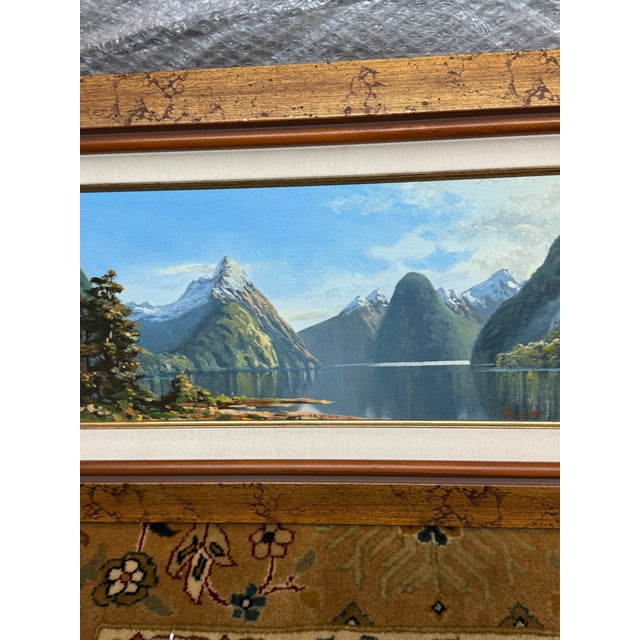 Paint Paul Cato Mitre Peak and Milford Sound, New Zealand Original Artwork, Signed For Sale - Image 7 of 12
