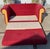 Bordeaux Velvet Sofa with Wicker For Sale - Image 11 of 18