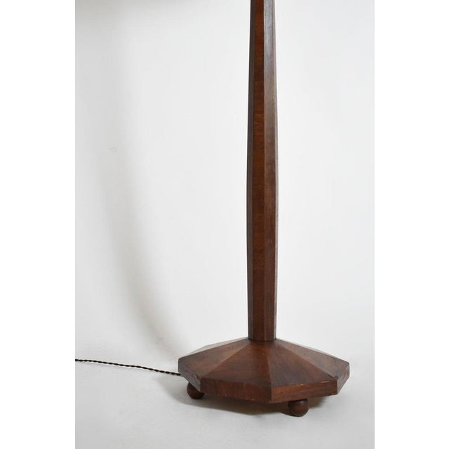 Art Deco Wooden Floor Lamp, 1930s For Sale - Image 4 of 5