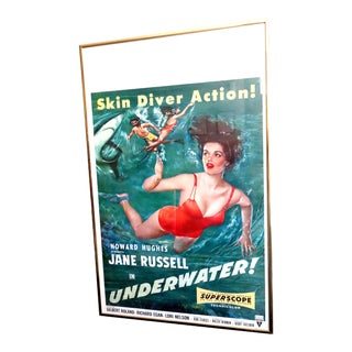 1955 Movie Poster for the Feature Film: "Underwater" For Sale