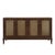 Matthew Izzo Home Marcella Glossy Chocolate Brown Four Door Buffet Cabinet With Brass Mesh Doors and Acrylic Door Pulls For Sale - Image 9 of 9