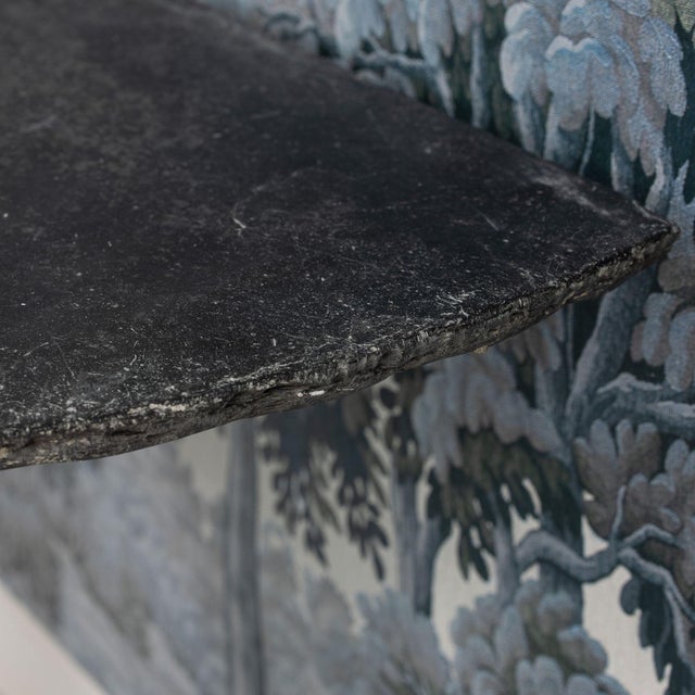 19th C. French Slate Demilune Console Table For Sale - Image 13 of 14