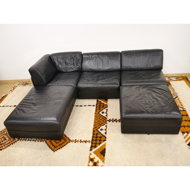 Mid-Century Modern Mid-Century Modern Modular Leather Sofa from De Sede, 1970s, Set of 5 For Sale - Image 3 of 13