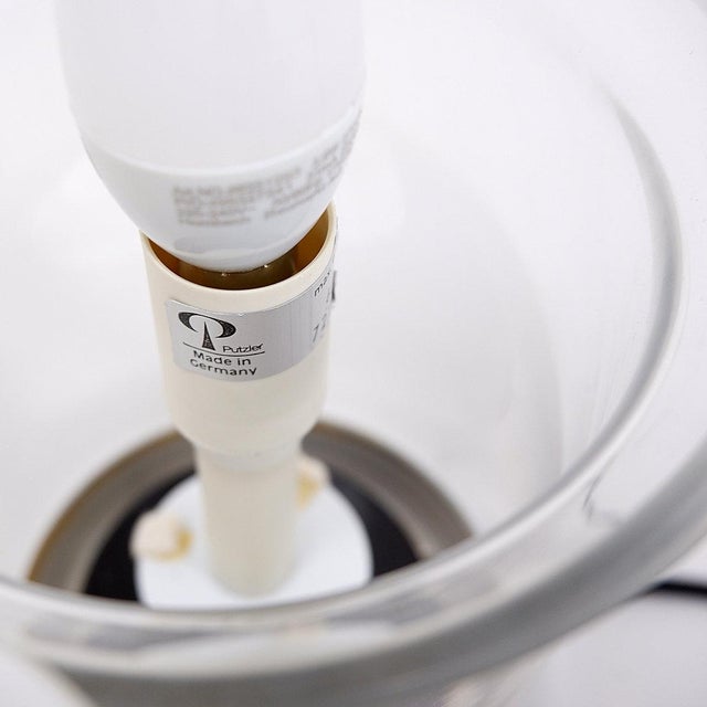 Table Lamp in White Glass and Chrome from Peill & Putzler, 1970s For Sale - Image 3 of 13