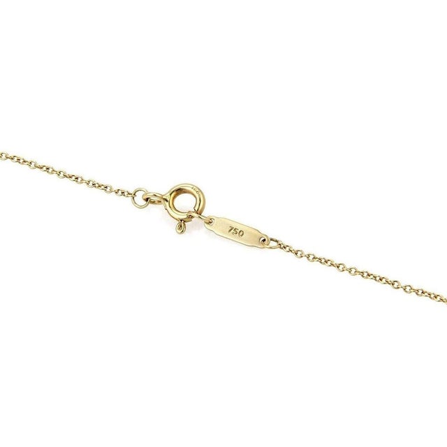 Metal Mid 20th Century Tiffany & Co 18K Yellow Gold Diamond Key Pendant Necklace For Sale - Image 7 of 7