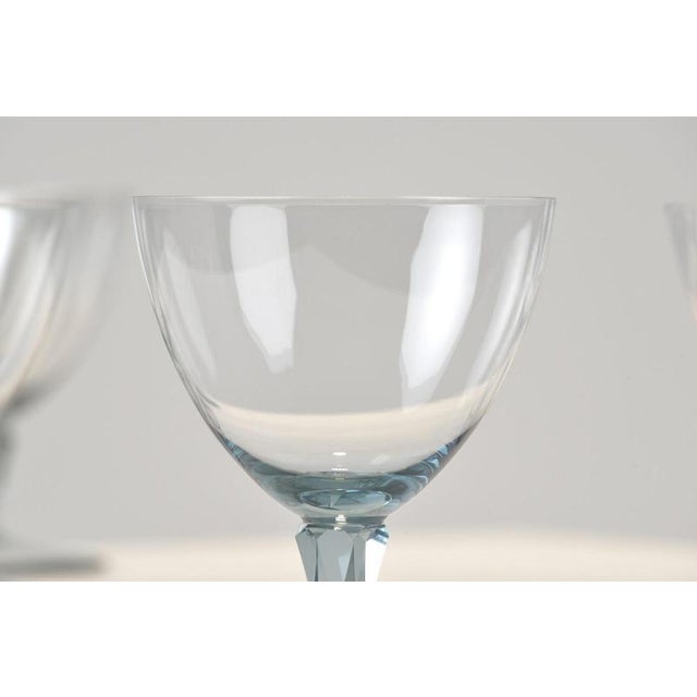 Lobenstein Burgundy Glasses by Wilhelm Wagenfeld for VLG Weisswasser, Germany, 1937, Set of 6 For Sale - Image 9 of 14