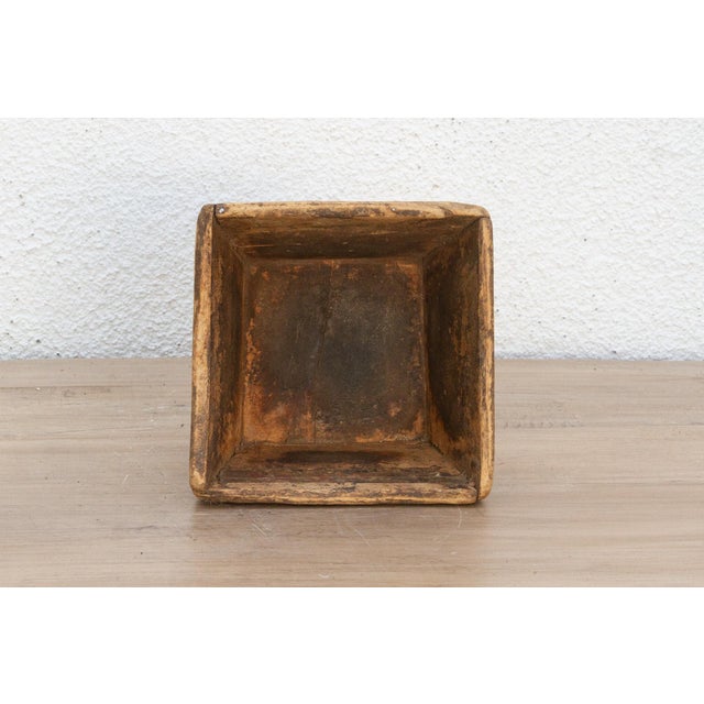 Vintage Rustic Square Small Bucket For Sale In Los Angeles - Image 6 of 7