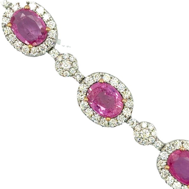 Contemporary 18k Pink Sapphire Bracelet For Sale - Image 3 of 3