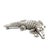 Mid 20th Century Kieselstein 18k White Gold Crocodile Pin For Sale - Image 4 of 7