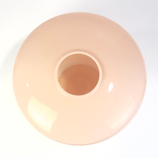 1980s Humongous & Stunningly Chic Immaculate Blush Pink Glass Vase Attributed to Larry Laslo for Mikasa For Sale - Image 5 of 9