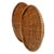 Wood Vintage Bamboo Woven Round Basket Tray XL For Sale - Image 7 of 8