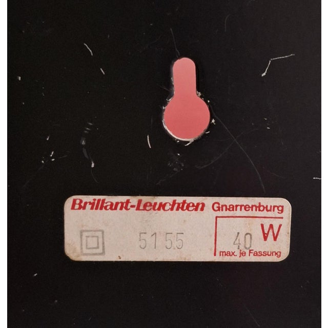 Metal German Red and Black Metal Wall and Table Lamp from Brilliant-Leuchten, 1970s For Sale - Image 7 of 8