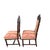 Pair 19th Century Victorian Oak Chairs Carved Back Red Gold Upholstery Dining Hall For Sale - Image 9 of 15