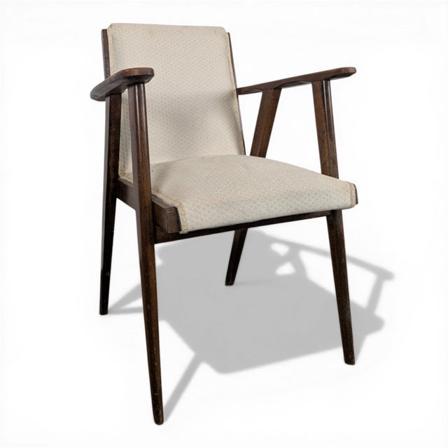 Wood Reconstruction Grey Desk Armchair For Sale - Image 7 of 7