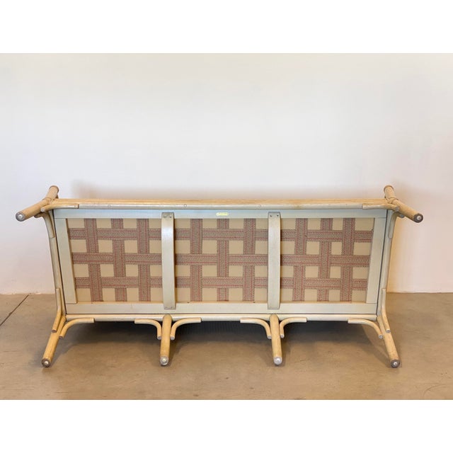 Sofa in Lacquered Bamboo and Vienna Straw by McGuire, 1970s For Sale - Image 17 of 18