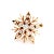 Contemporary Victorian Diamond 14k Yellow Gold Snowflake Pendant Brooch For Sale - Image 3 of 6