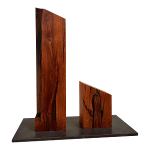 Brian Welch, Twins, Contemporary Red Oak Sculpture