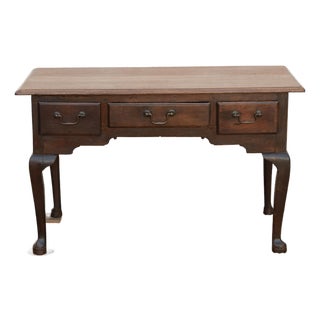 18th Century English Oak Lowboy For Sale