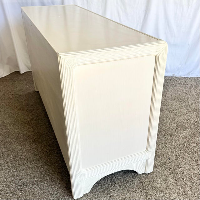 Boho Chic Wavy Pencil Reed Credenza For Sale - Image 9 of 10