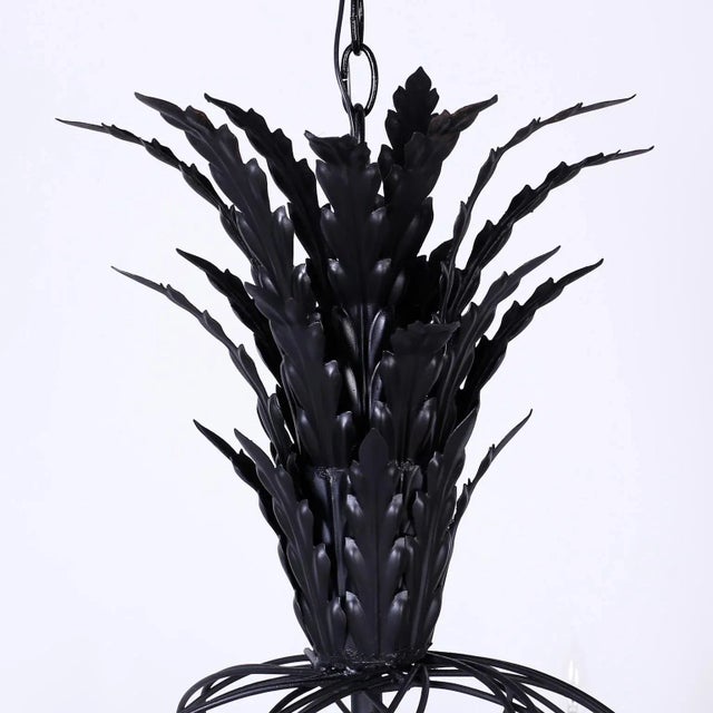 Arts & Crafts Large Midcentury Metal Pineapple Chandeliers - A Pair For Sale - Image 3 of 9