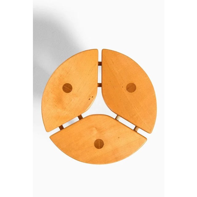 Wooden Stool, Sweden, 1970s For Sale - Image 4 of 6