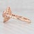 Art Deco Beverley K New 0.68ctw Morganite Diamond Filigree Ring 14k Rose Gold Engagement Size 6.75 For Sale - Image 3 of 8