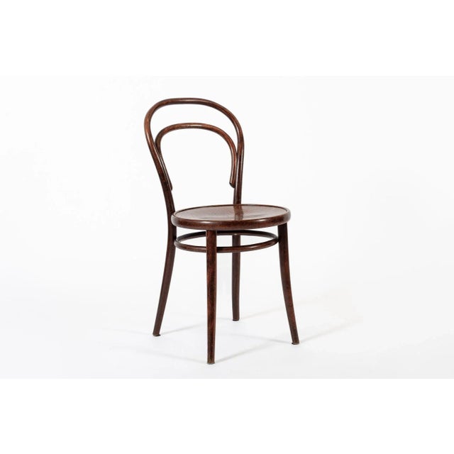 Vintage Bent Wood Cafe Bistro Chairs by Drevounia, Set of 8 For Sale - Image 10 of 12