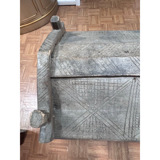 Dark Gray Antique Carpathian Carved Dowry Chest, "Shepherd's Chest," Romania, Late 19th Century For Sale - Image 8 of 12