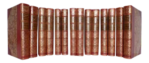 Late 19th Century Antique Volume Set "Lady Jackson's Works", Bound by Mudie - Set of 14