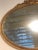 Gold Vintage Italian Carved Wooden Oval Mirror For Sale - Image 8 of 10