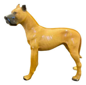 English Porcelain Figure of a Great Dane Dog, Early 20th Century