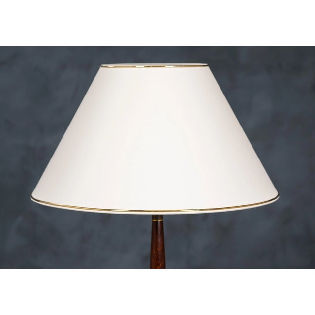 Mid-Century Danish Rosewood & Brass Floor Lamp, 1960s For Sale - Image 4 of 12