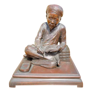 Meiji Bronze Literate Writing, 19th Century
