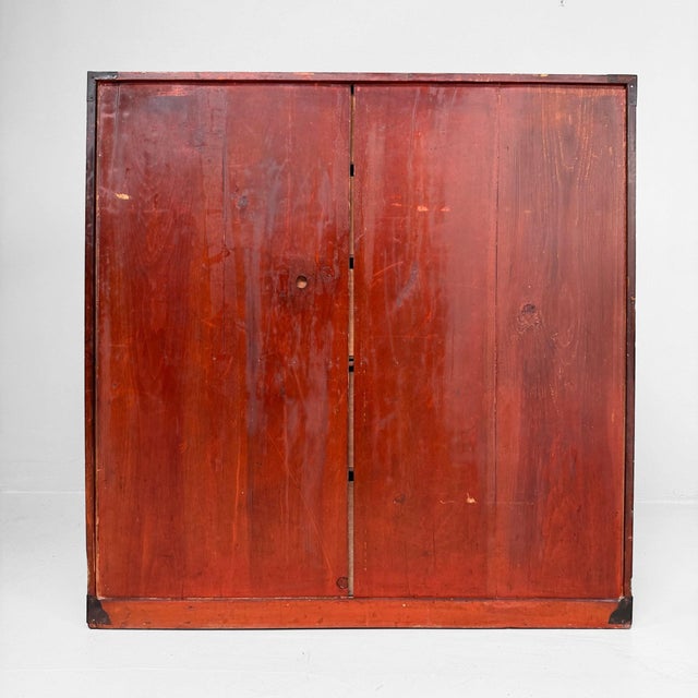 Red Tansu Chest of Drawers, Japan, 1920s For Sale - Image 16 of 17