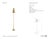 Julie Neill by Visual Comfort Signature Alberto 70" Floor Torchiere in Antique-Burnished Brass Designer: Julie Neill...
