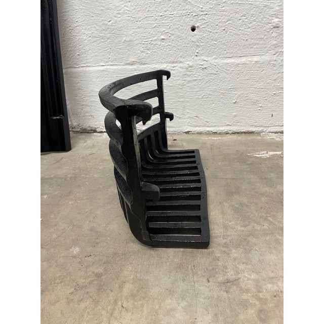 19th Century Complete 24" Antique Cast Iron Fireplace – Ornate Victorian Set From New Orleans For Sale - Image 14 of 15