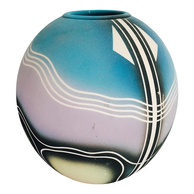 Vintage Hutchfield Studios Modern Sand Art Vase Chairish