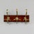 Italian Art Nouveau wall coat rack in wood and brass, 1920s Wall coat rack with three brass S-hooks. Rectangular wooden...