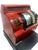 This striking red cash register was manufactured by Anker-Werke AG in Bielefeld, Germany, likely in the early 1950s. with...