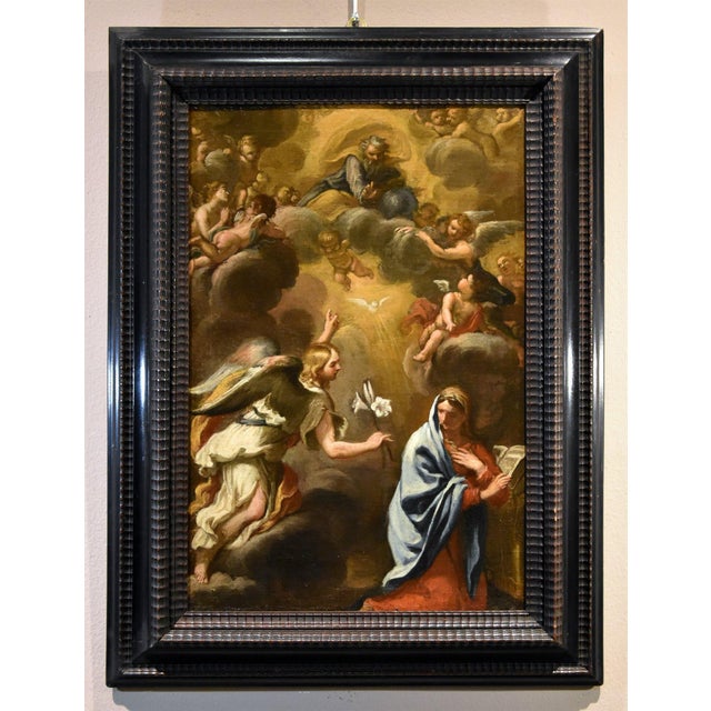 Ferri, Annunciation, 1600s, Oil on Canvas For Sale - Image 14 of 14
