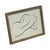 Contemporary minimalist figurative artwork depicting a reclining nude figure rendered in black contour lines against a...