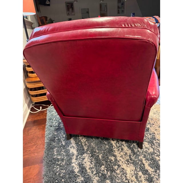 American 1970s Red Naugahyde Recliner Chair For Sale - Image 3 of 10