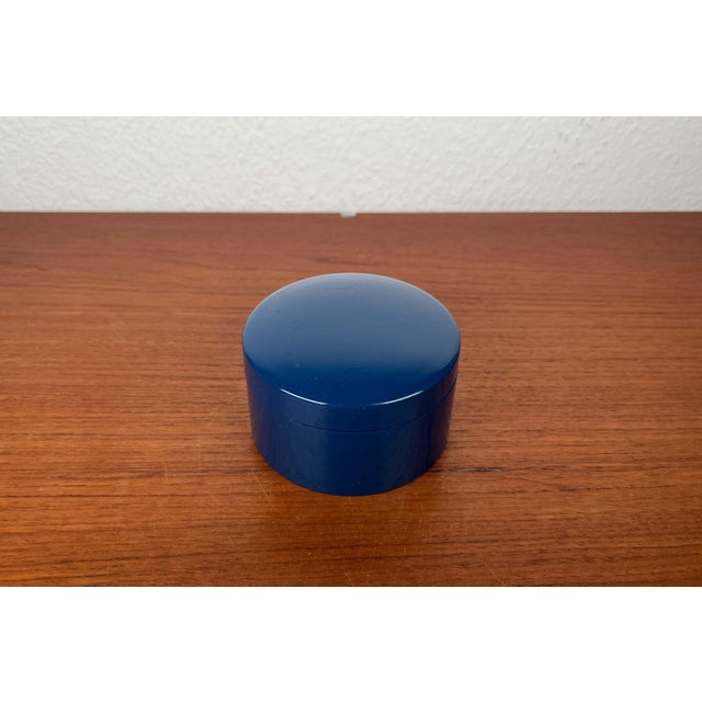 Mid-Century Modern German Blue Space Age Coasters with Box, 1960s, Set of 5 For Sale - Image 11 of 13