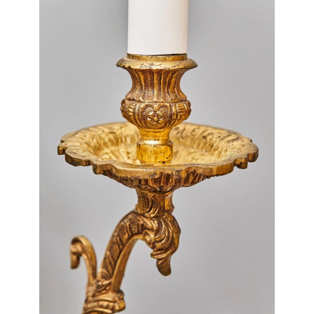 Goldenrod Rococo Wall Lamp in Bronze For Sale - Image 8 of 12