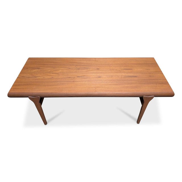 1950s Attributed to Johannes Andersen Teak Coffee Table w Drawer and Leaf - 112507 For Sale - Image 4 of 6