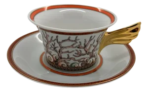 Etoiles De La Mer Tea Cup and Saucer by Versace for Rosenthal, 2017, Set of 2