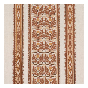 Schumacher Ayla Embroidery Fabric In Spice